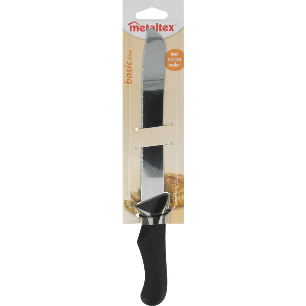 Metaltex Basic Line Broodmes 31 cm Edelstahl schwarz schwarz