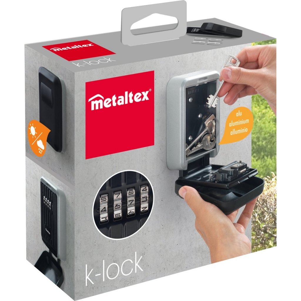 Metaltex key gas with number lock silver black