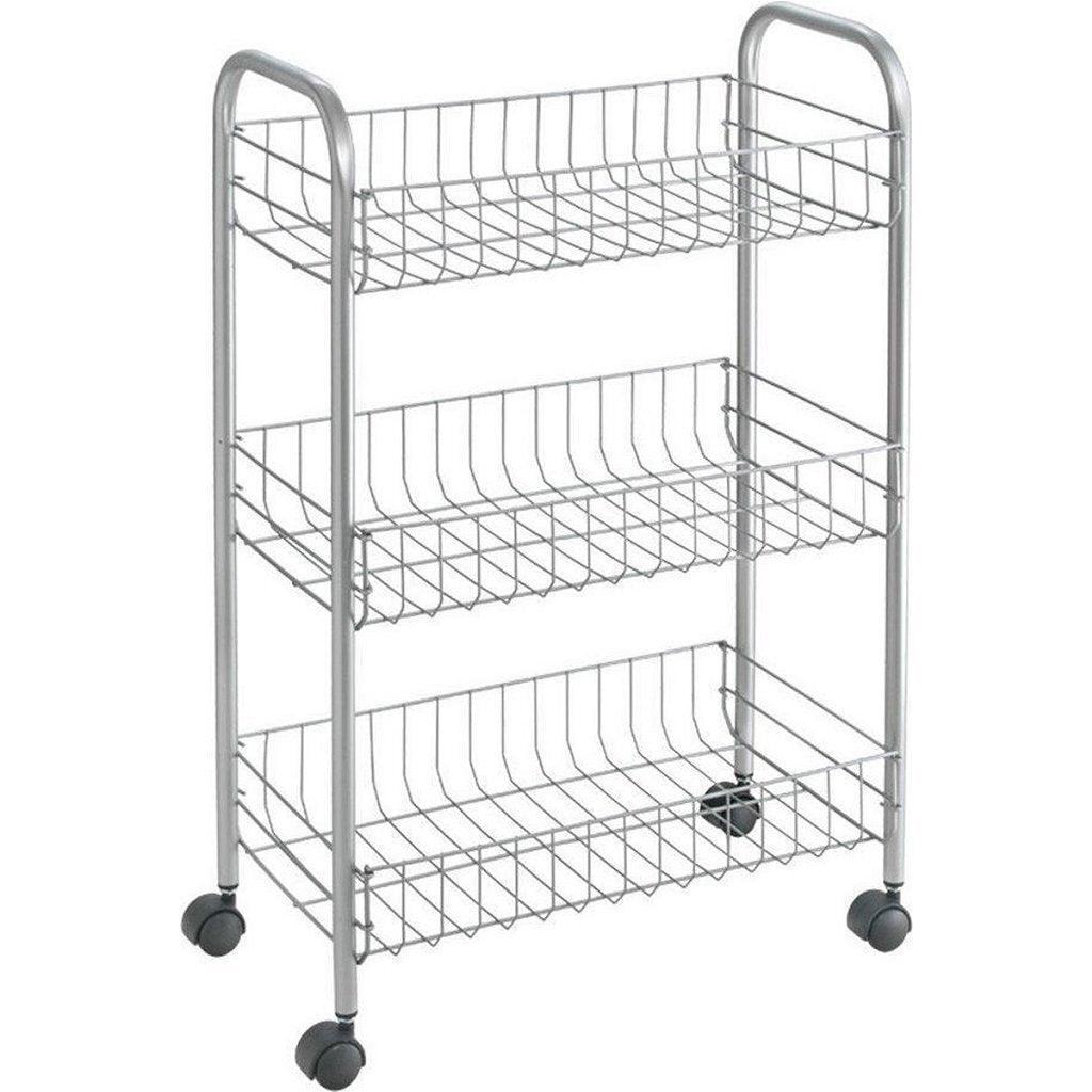 Tomado-Metaltex Tomado Metaltex Keuken Badkamer Opbergtrolley Lugano 41x23x63 cm Wieltjes