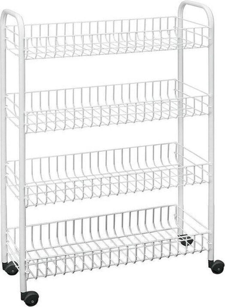 Metaltex Bathroom- Kitchen Trolley Snello 84x56cm Steel White