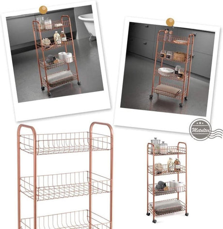 Metaltex Metaltex Trolleykastje Ascona 84x41cm Staal Koper