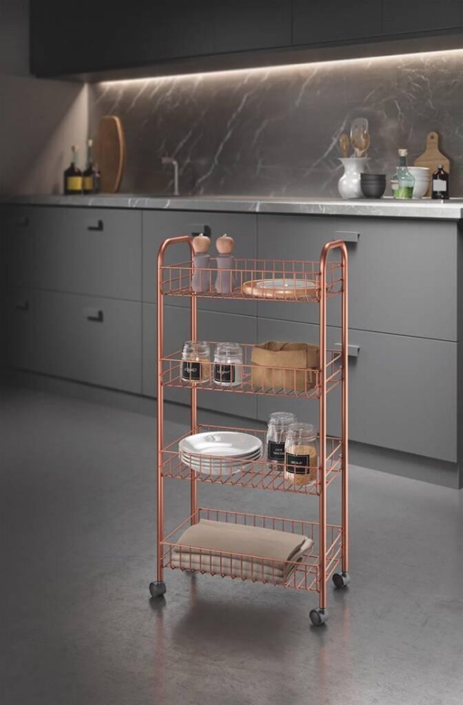 Metaltex Metaltex Trolley gabinete ascona 84x41 cm de cobre de acero