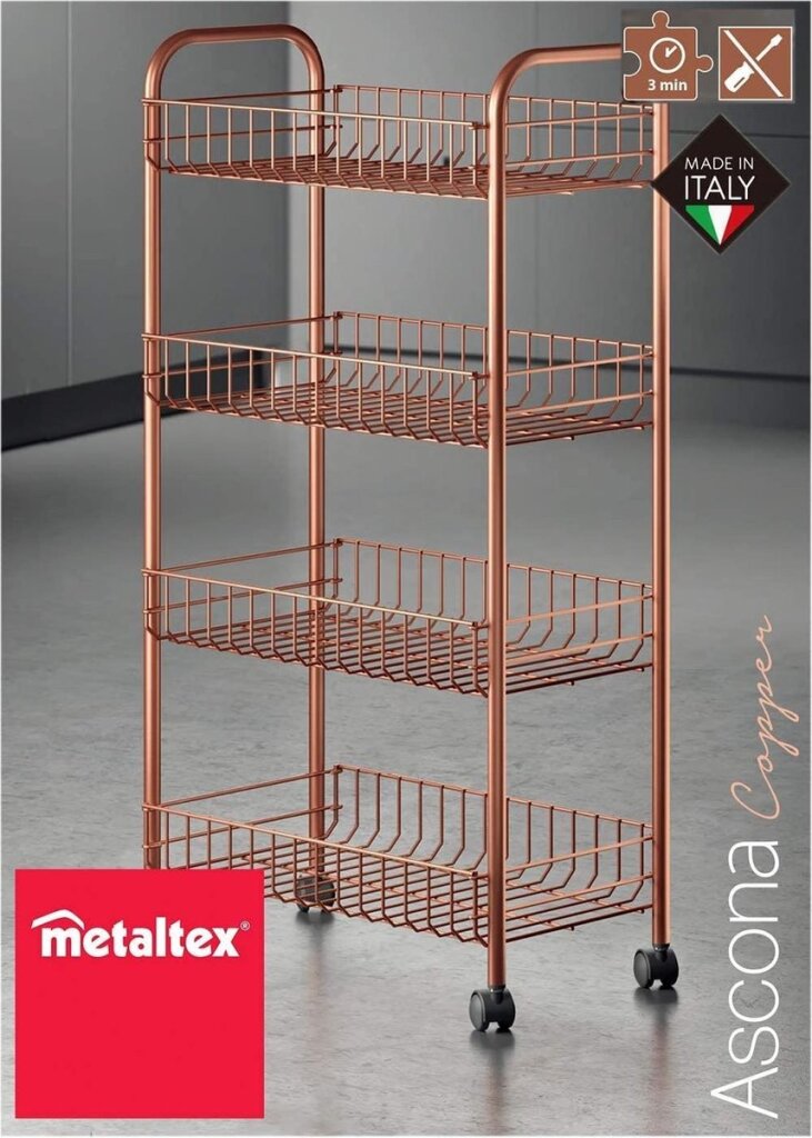 Metaltex metaltex voziček za voziček Ascona 84x41cm jekleni baker