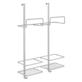 MetalTex over døren Space Saver Rack til rengøring af genstande 30x46x12 cm sølv