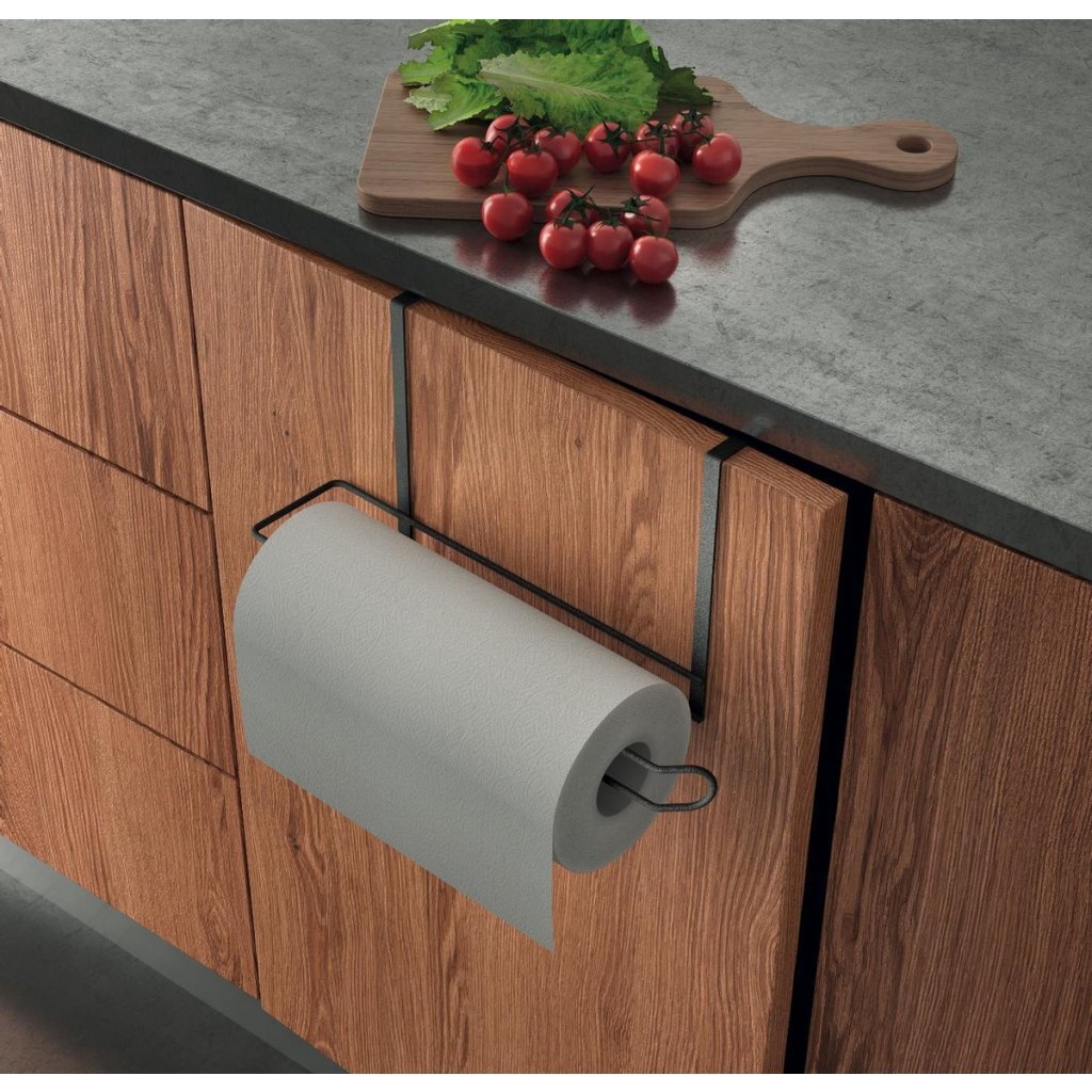 Metaltex Galileo kitchen roll holder 34x10x18 cm black