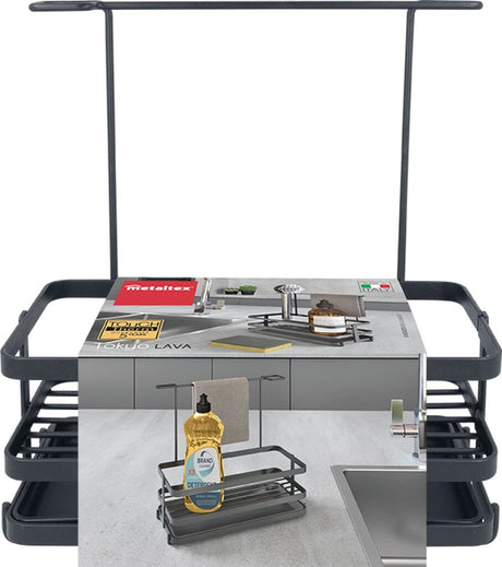 Tomado-metaltex tokyo line organiseur lave touchtherm noir