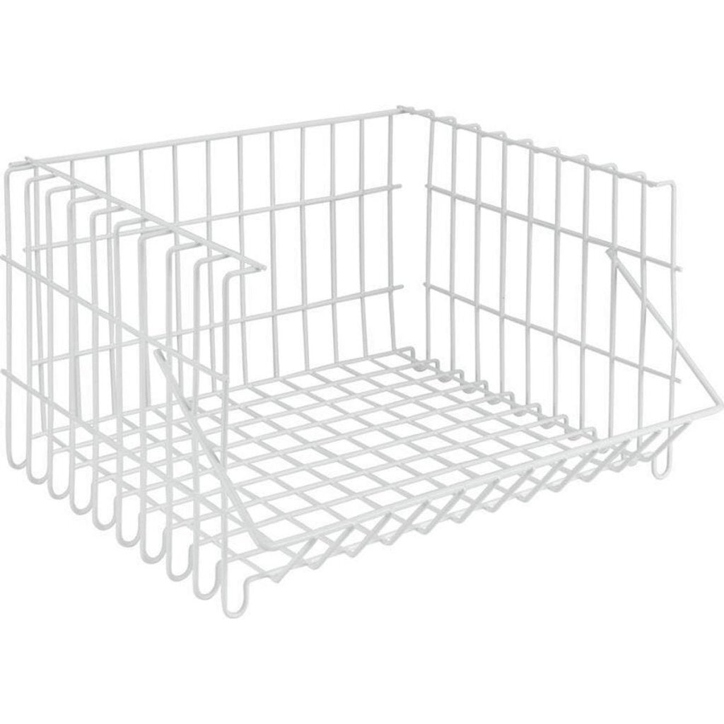 Metaltex Bernina Wire Basket stackable 34x27x20 cm white