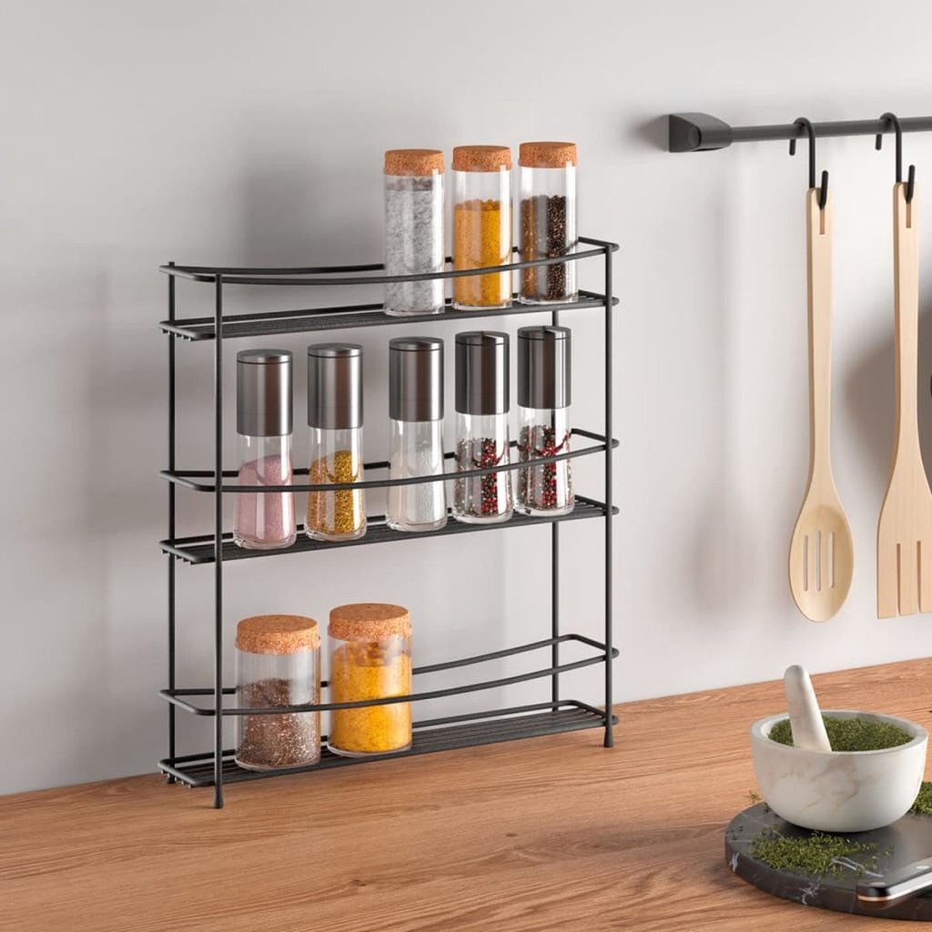 Metaltex Metaltex Kumino Spice Rack 3 etager Matt Black Metal