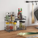 Metaltex Oregano Spice Rack 2 etager Matt Black Metal