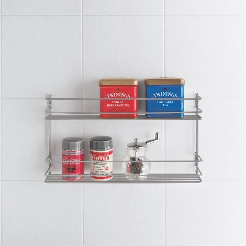 Metaltex Space Saver Smart Kitchen Pepito Kräuter Rack 2 Böden 36x8x19 cm Silber