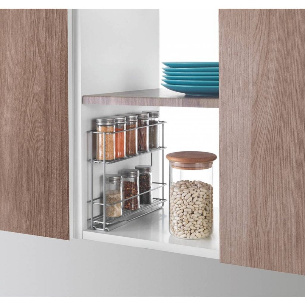 Metaltex Metaltex Space Saver Kitchen Extendable Spice Rack 6x28x22 cm sølv