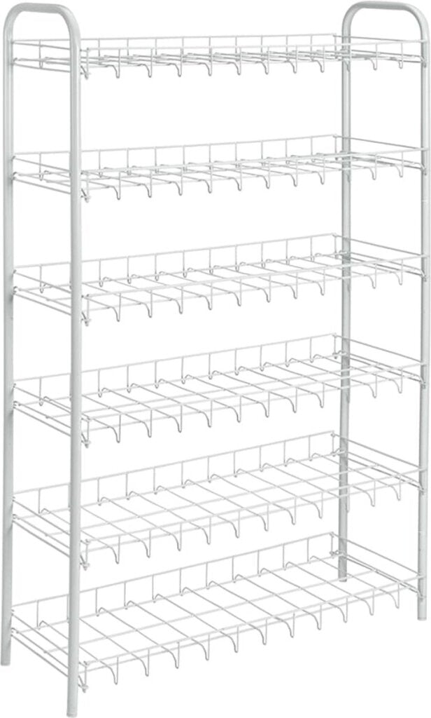 Metaltex tomado metaltex but 6 stojak na buty biały 64x23x104 cm 6 podłóg