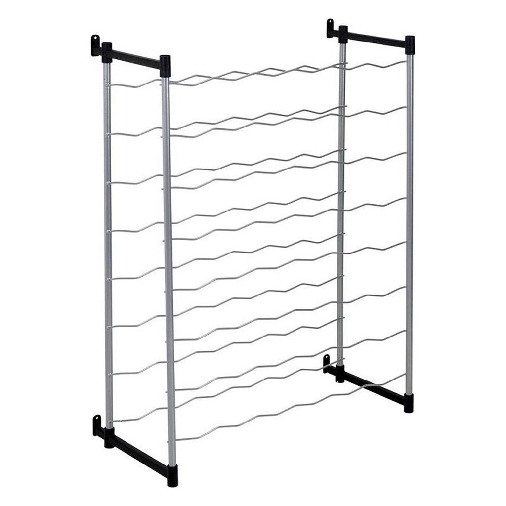 Metaltex Merlot Bottle Rack para 48 botellas 59x26x85 cm Silver Negro