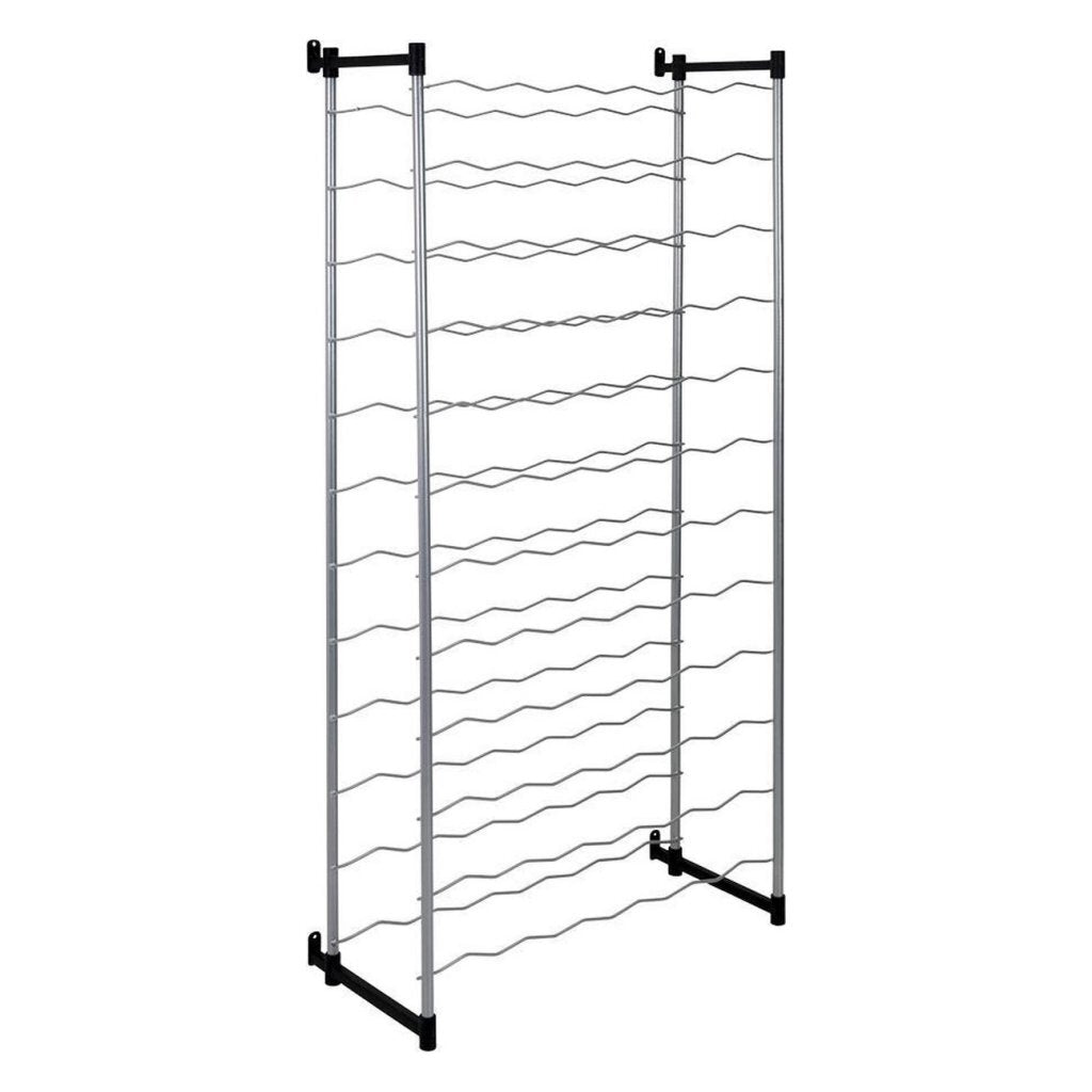 Metaltex Bardolino Bottle Rack for 72 flasker 59x26x124 cm sølv svart