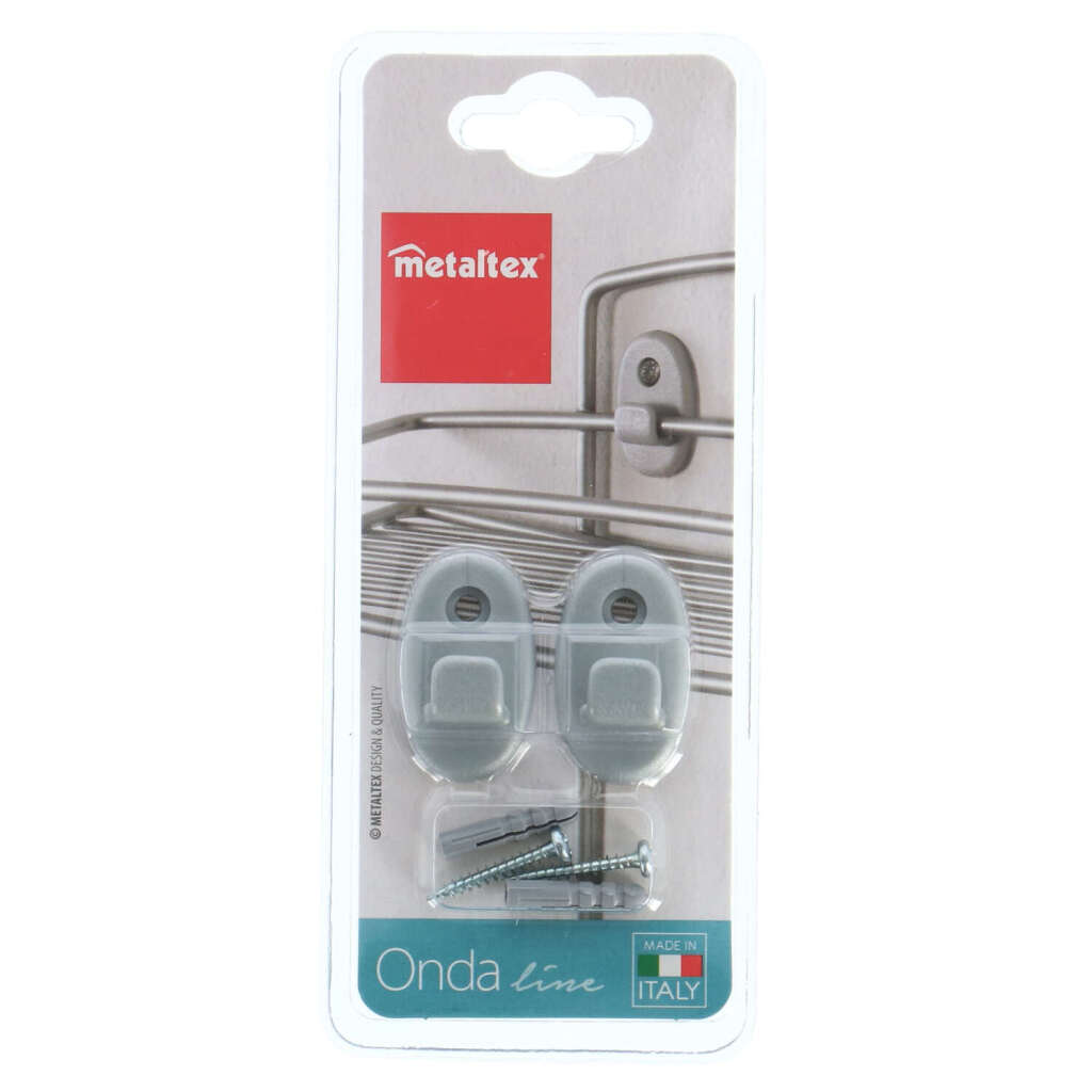 Metaltex wall hooks 2 pieces gray