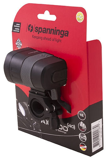 Spanninga Headlight Axedo 40 Lux USB redoutable 65 mm noir