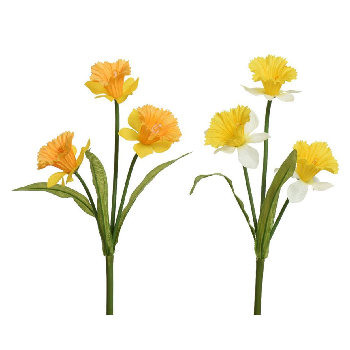 Decoris artificial flower daffodil h60cm yellow 2 assorted