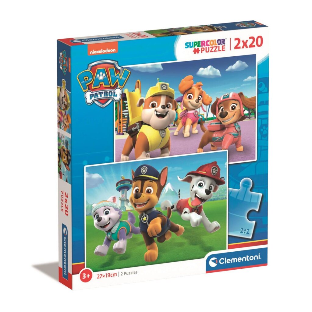 Clementoni Legpuzzel Paw Patrol, 2x20st.