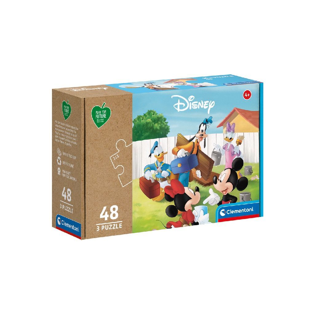 Clementoni spiller for fremtidig puslespil - Mickey Mouse, 3x48st.