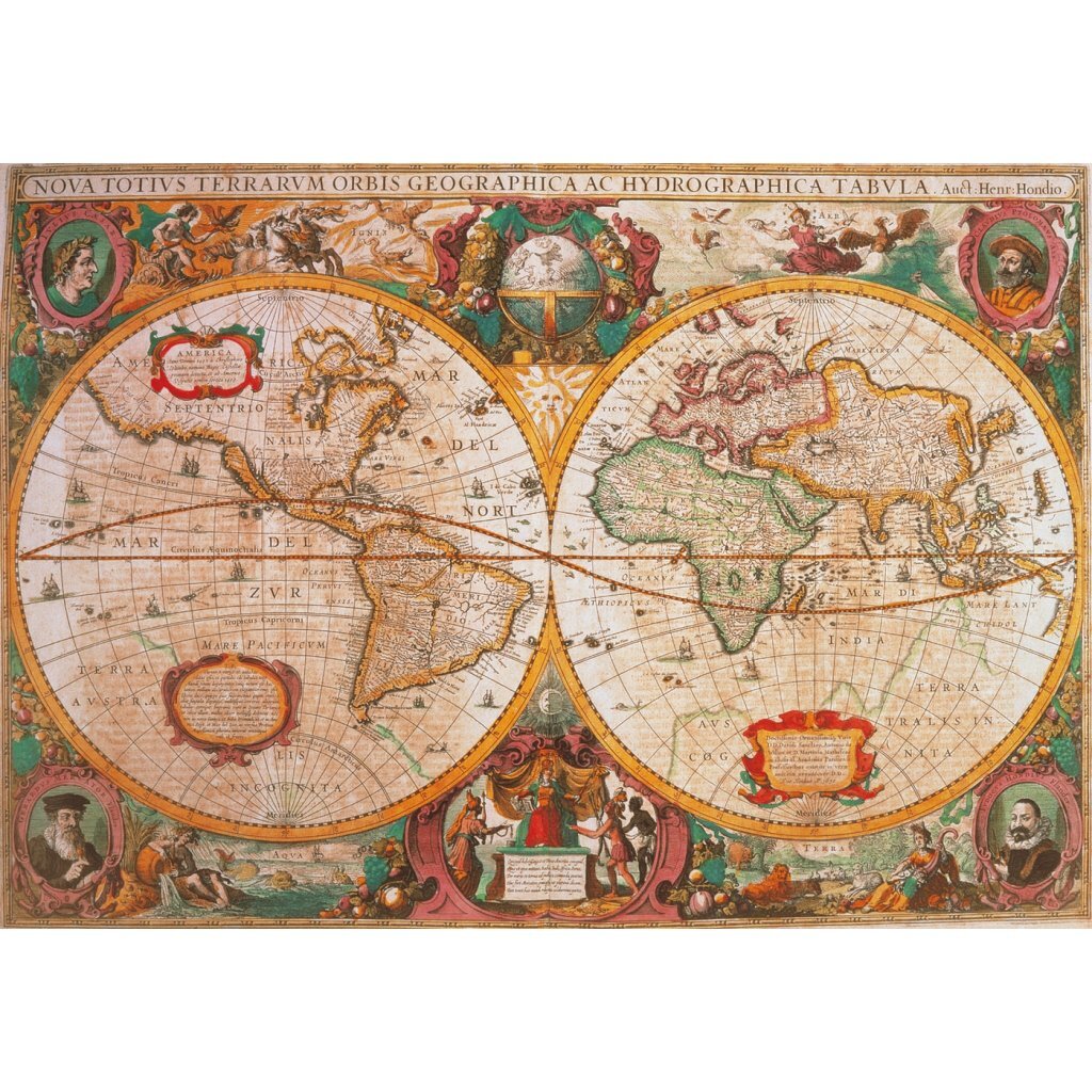 Clementoni High Quality Collection Puzzel Old Map 1000 Stukjes