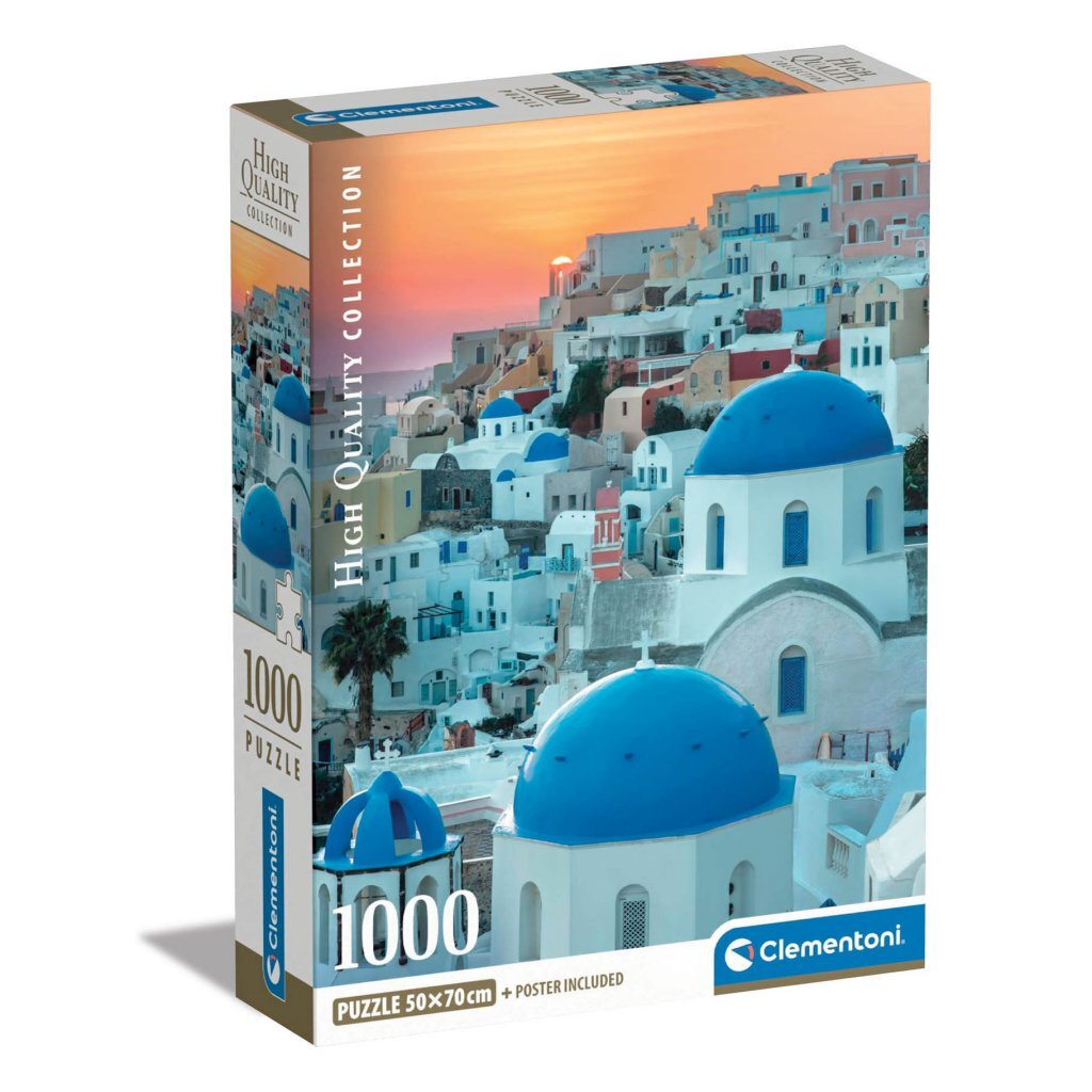 Clementoni High Quality Collection Puzzle + poster Santorini 1000 pieces