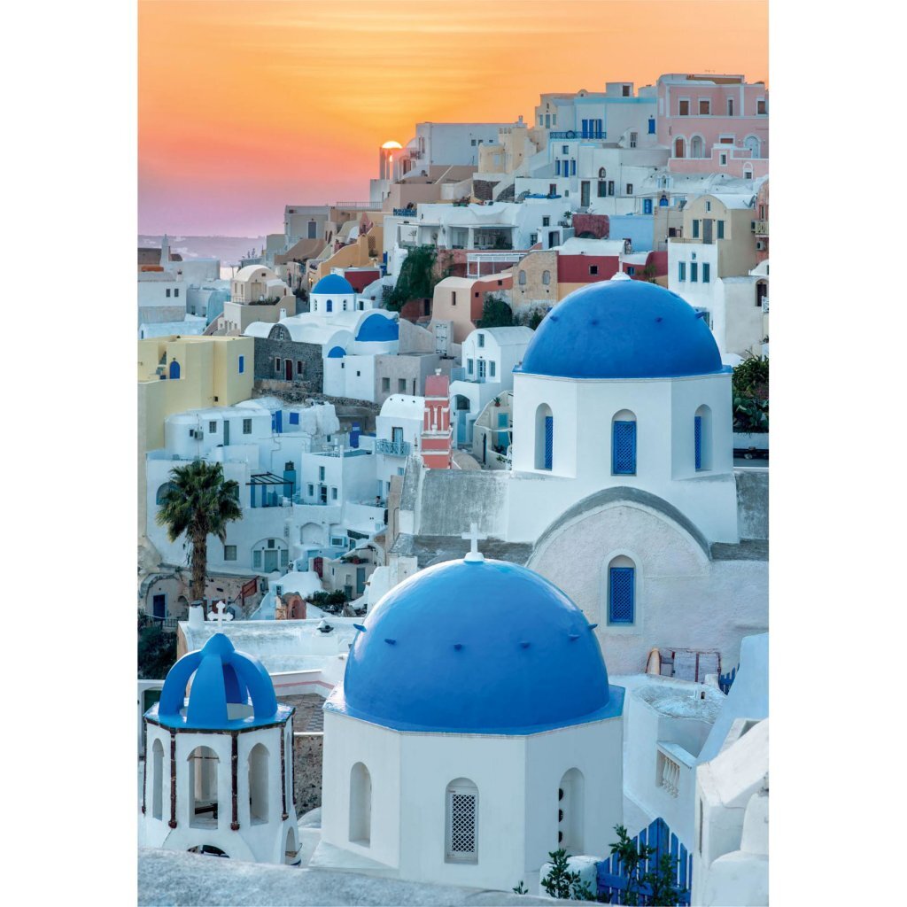 Clementoni Collection de haute qualité Puzzle + affiche Santorini 1000 pièces