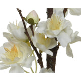 Decoris kënschtlech Blummenbléi h106cm wäiss