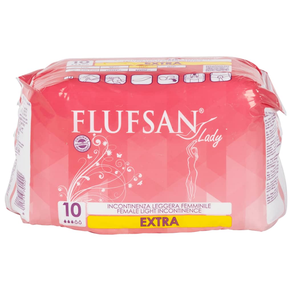 Vidaxl Flufsan Materiale di incontinenza per donne 120 PC