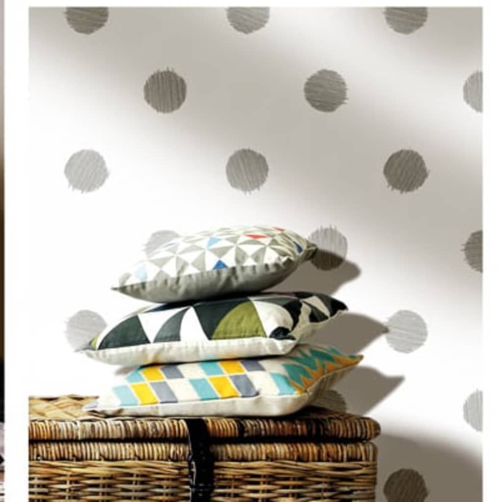 Noordwand Wallpaper Noordwand Wallpaper Urban Friends Dots bianco e grigio