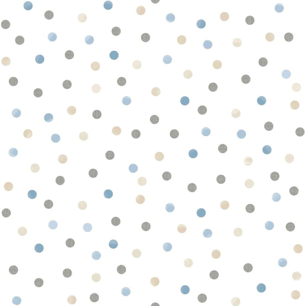 Wall Wall North Wallpaper North Wallpaper Baby Contetti Dots Bianco Blu Beige