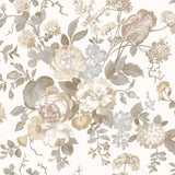 North Wall Notorwand Wallpaper Blooming Garden 6 Fleurs beige et bleu