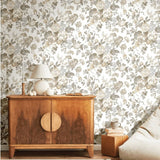 North Wall Notorwand Wallpaper Blooming Garden 6 Fleurs beige et bleu