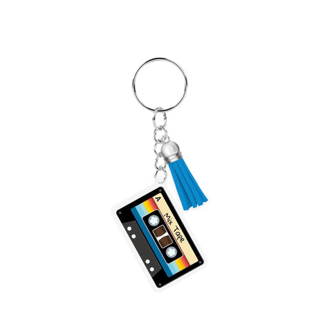 Paperdreams sleutelhanger- cassettebandje acryl 6,5x13,5cm
