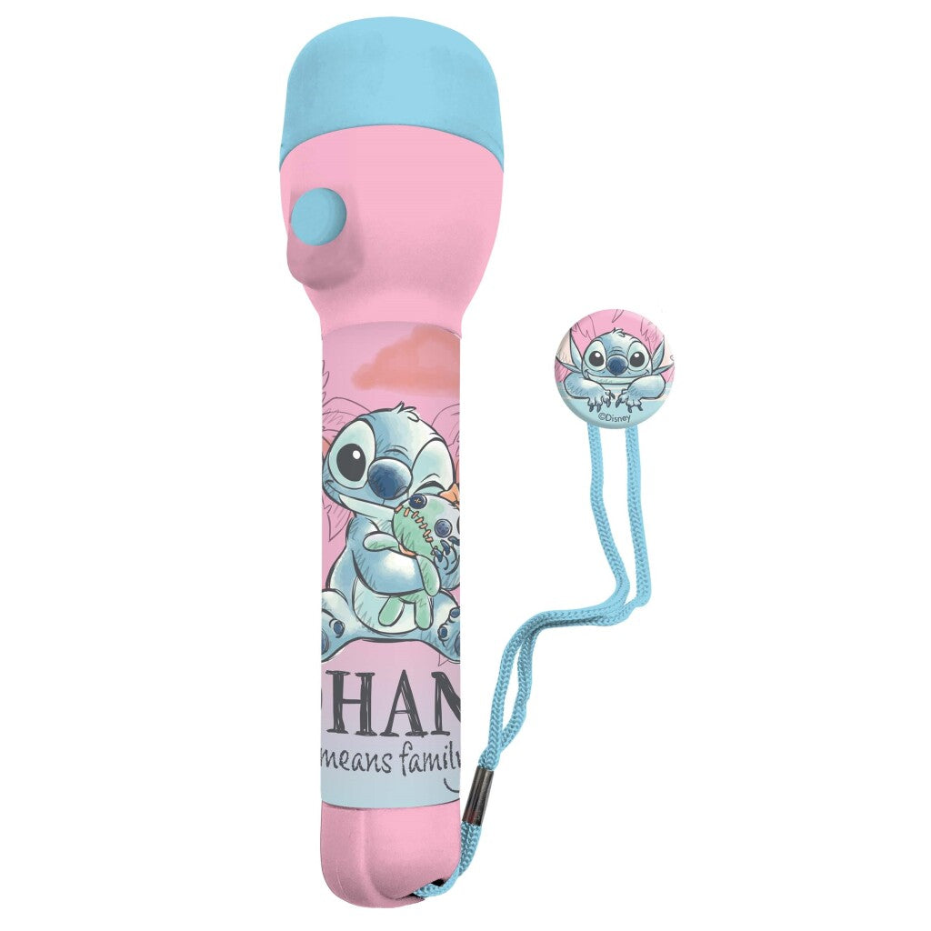 Disney Stitch ficklampa 16 cm blå rosa