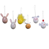 Decoris Easter egg animals h6cm 6 assorted
