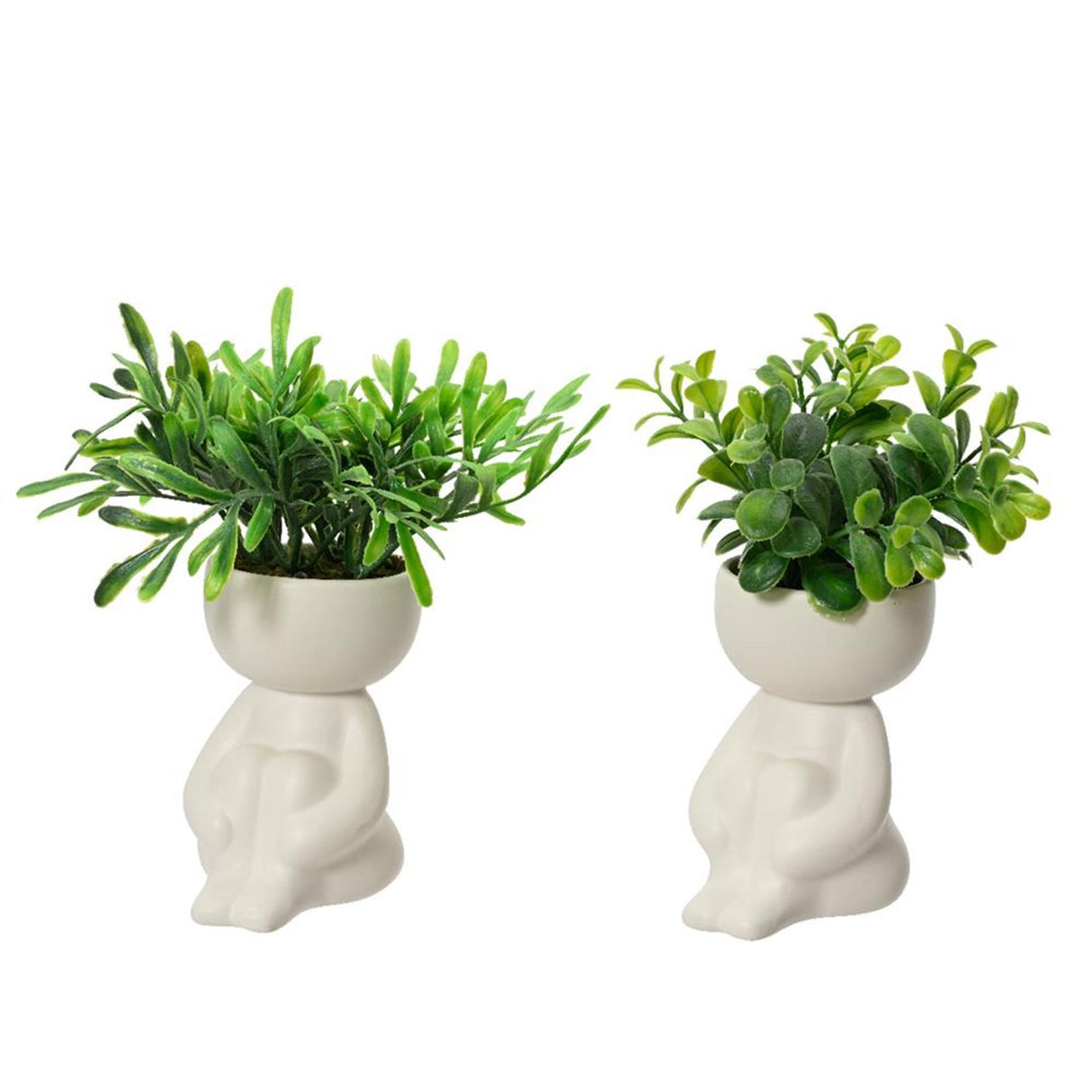 Decoris kënschtlech Planz am Dëppekierper h16cm
