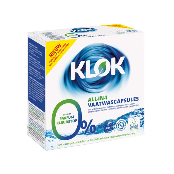 Ekologické kapsle do myčky Klok (26x 18g)