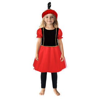 Outras marcas Vestido Pete 110-116 preto vermelho