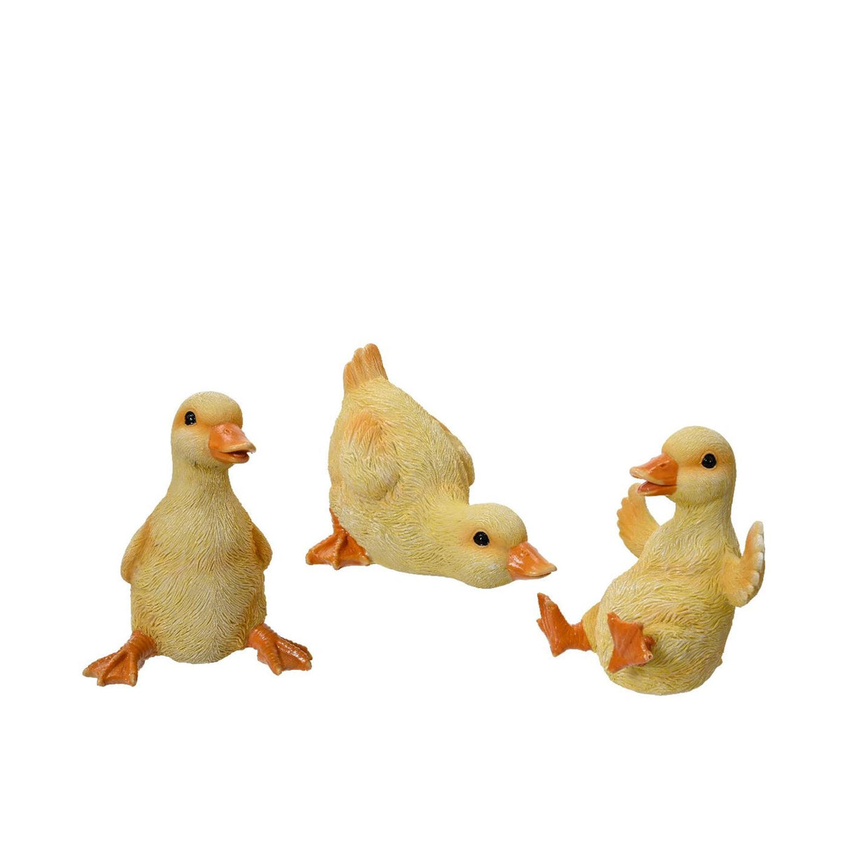 Decoris figuur eend polyresin 10x11x13,5cm