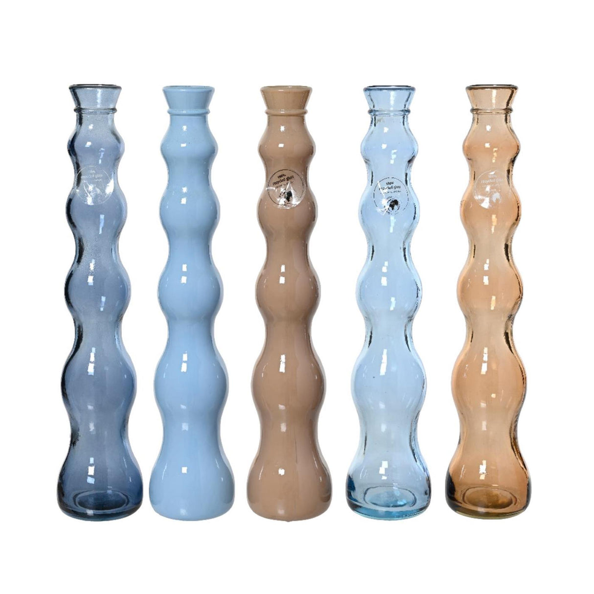 Decoris vase bottle recycled glass h32cm