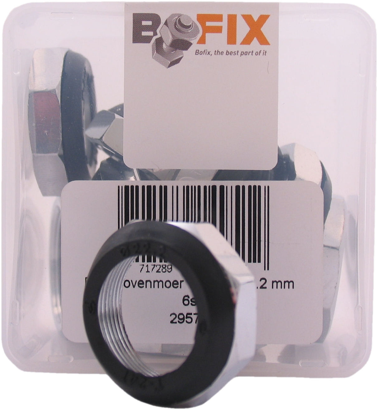 Bofix Ball Head Ø22.2 mm de tuerca superior abierta cromo (6st)