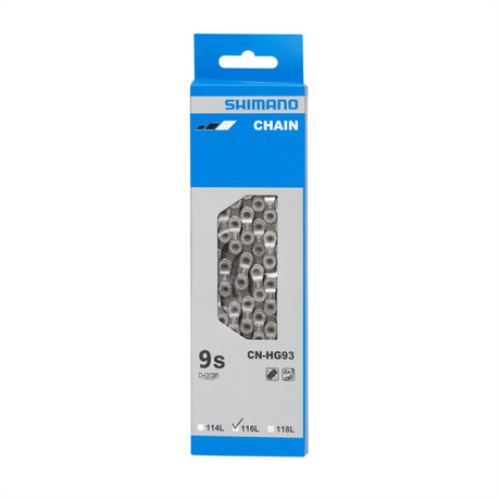 Náhrdelník Shimano HG93 9V - odolný, korozivní řetězec koňských kol pro MTB Road - 116 Schakels - Black