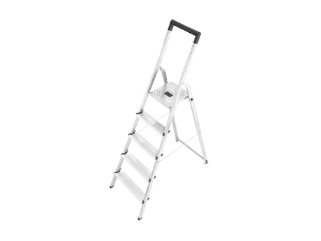 Hailo L40 Haushaltstreppe mit 5 Stufen Aluminium