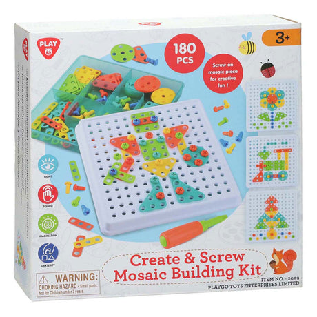 Playgo építőkészlet mozaik - 180 db.
