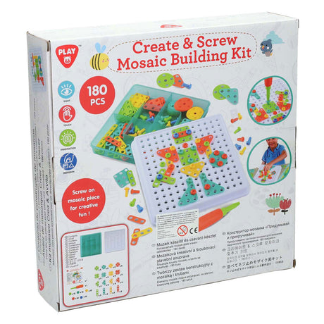 Playgo építőkészlet mozaik - 180 db.