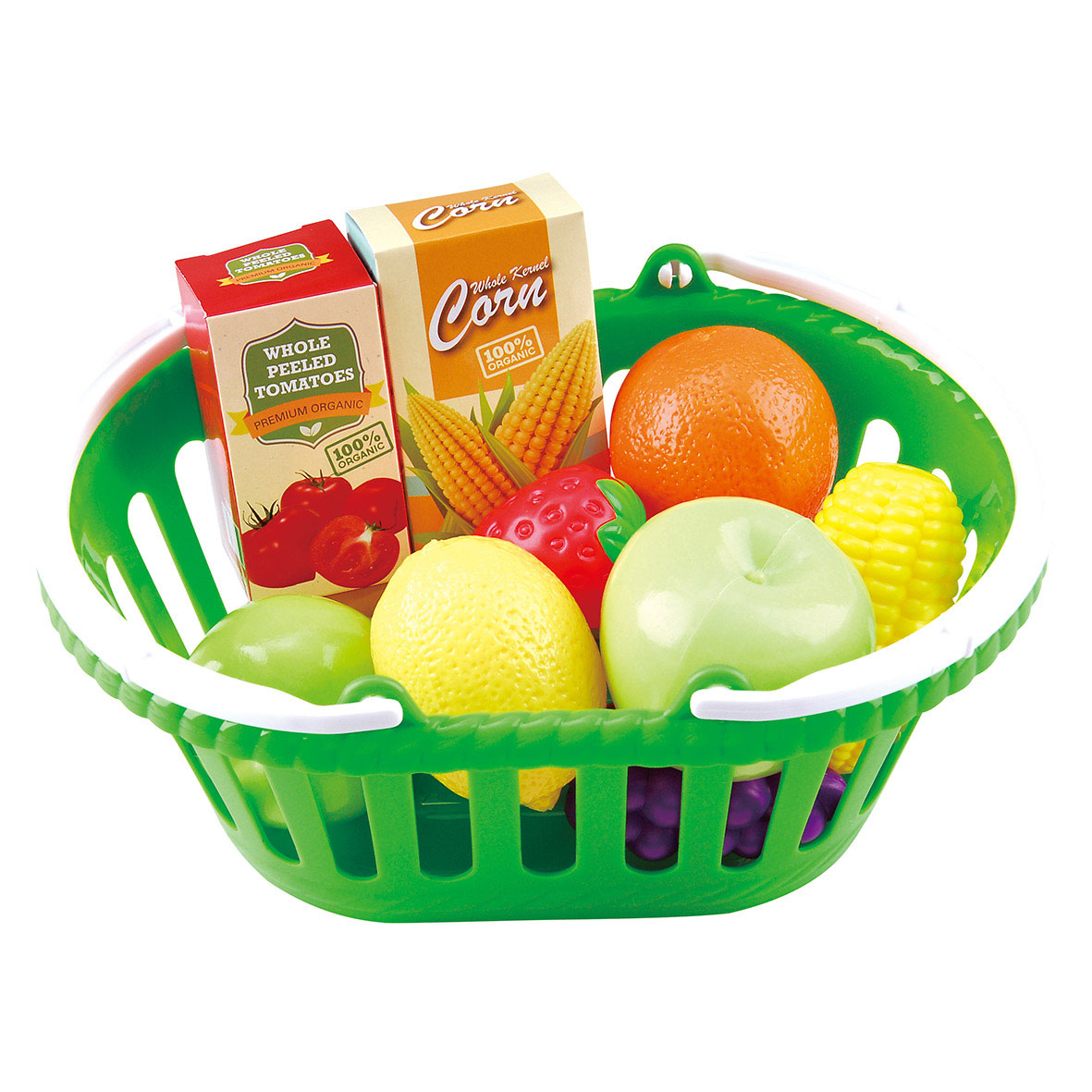 Play basket with fruit, 13dlg.