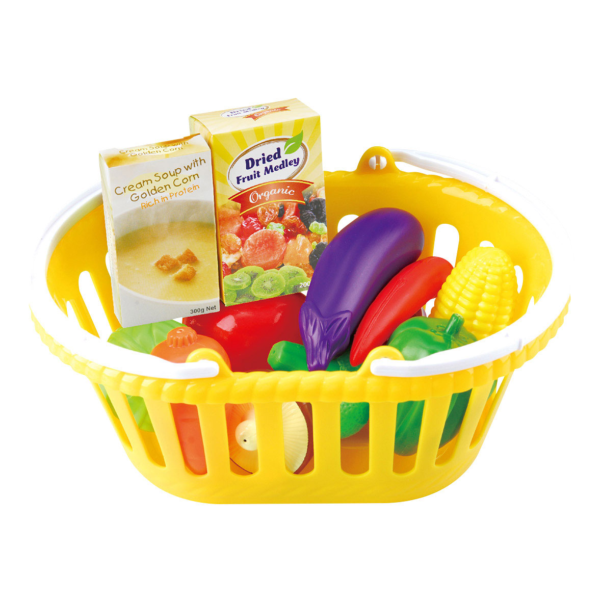 Play basket with vegetables, 13dlg.