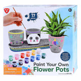 Play paint your own cement flower pots, 17dlg.