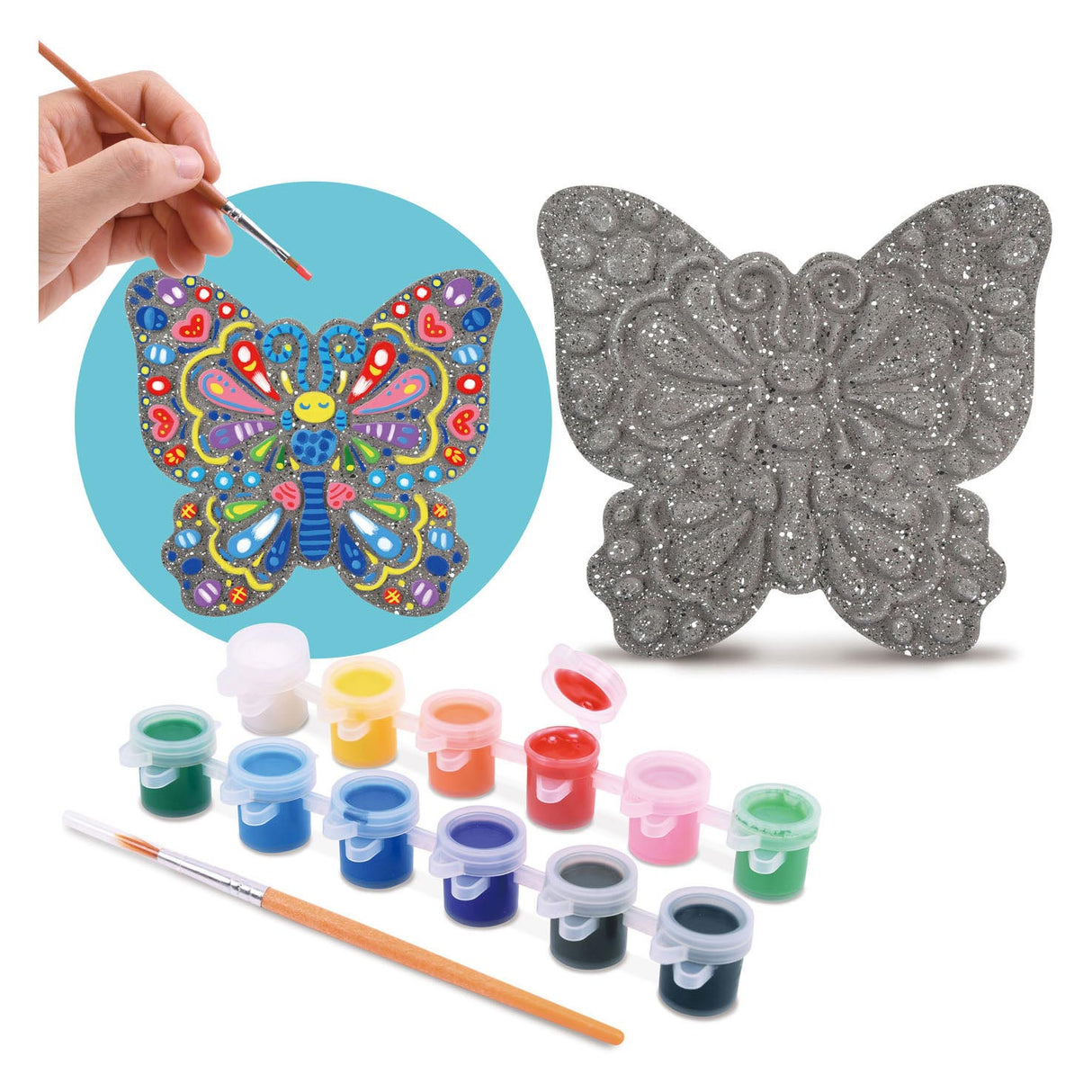 Playgo Paint Your Own Cement Butterfly - 14pc.
