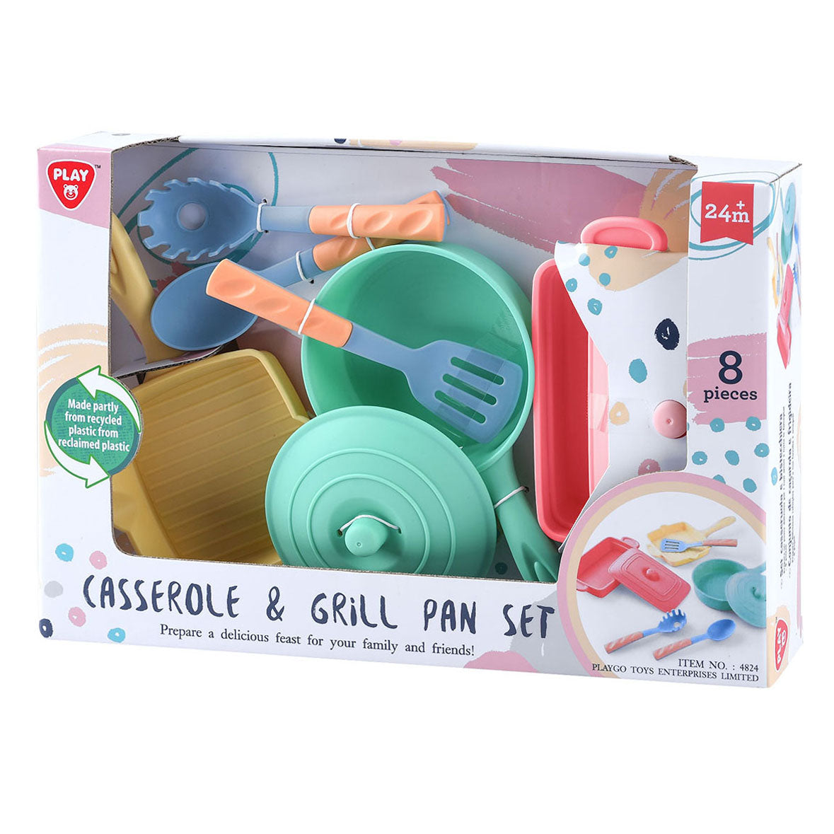 Play frying pan and grill pan play set, 8dlg.